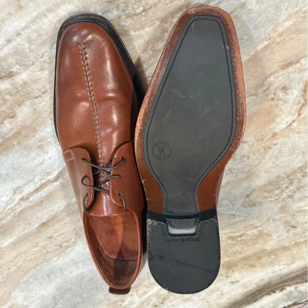 Men’s COLE HAAN Beckett II brown leather split toe derby’s- Size 13